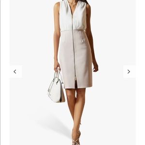 Ted Baker Annise zip front bodycon pencil dress. Ted Size 1 = US size 2-4
